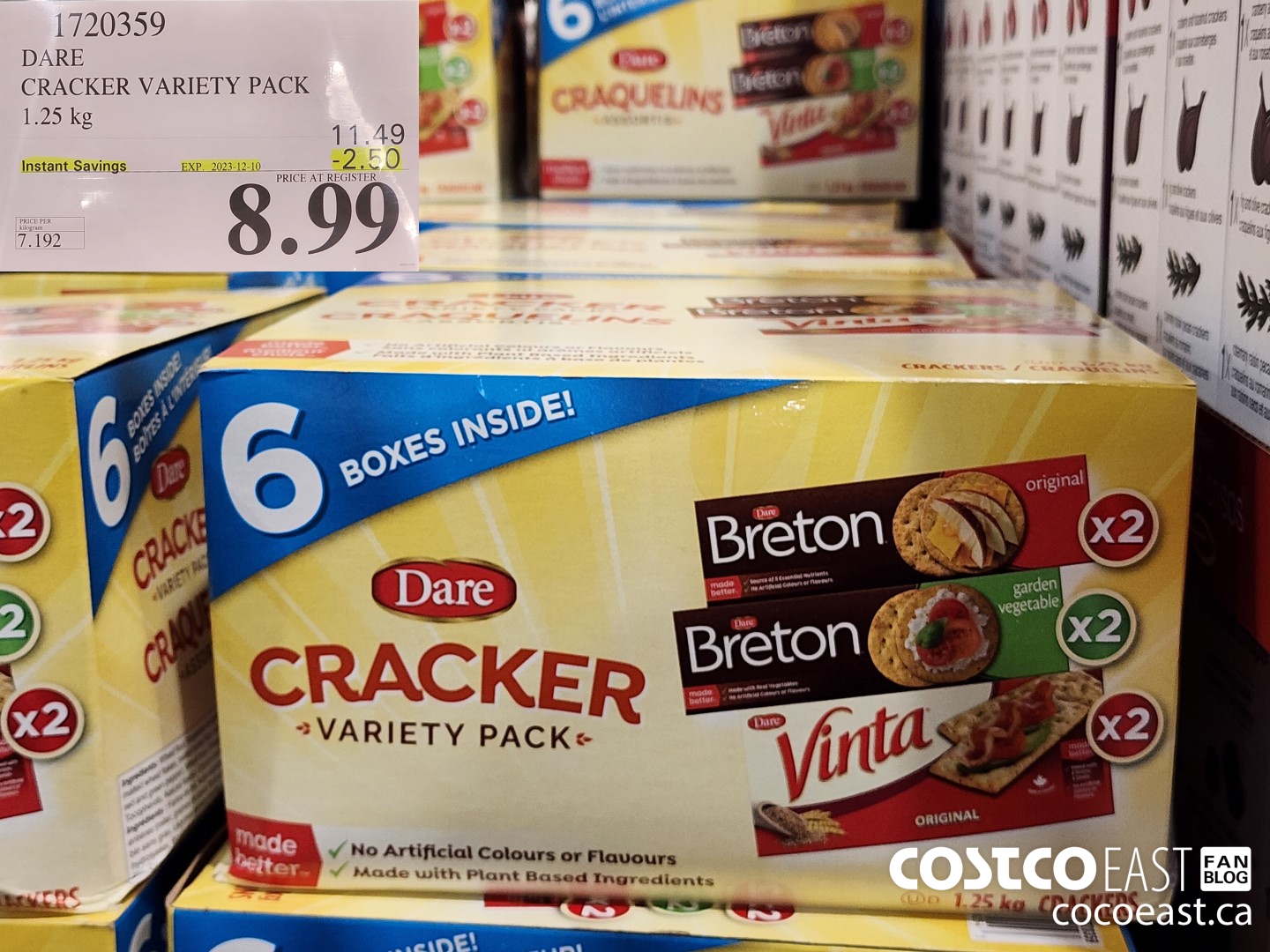 1720359 DARE VARIETY CRACKERS 1.25 kg ($2.50 INSTANT SAVINGS EXPIRES ON 2023-12-10) $8.99