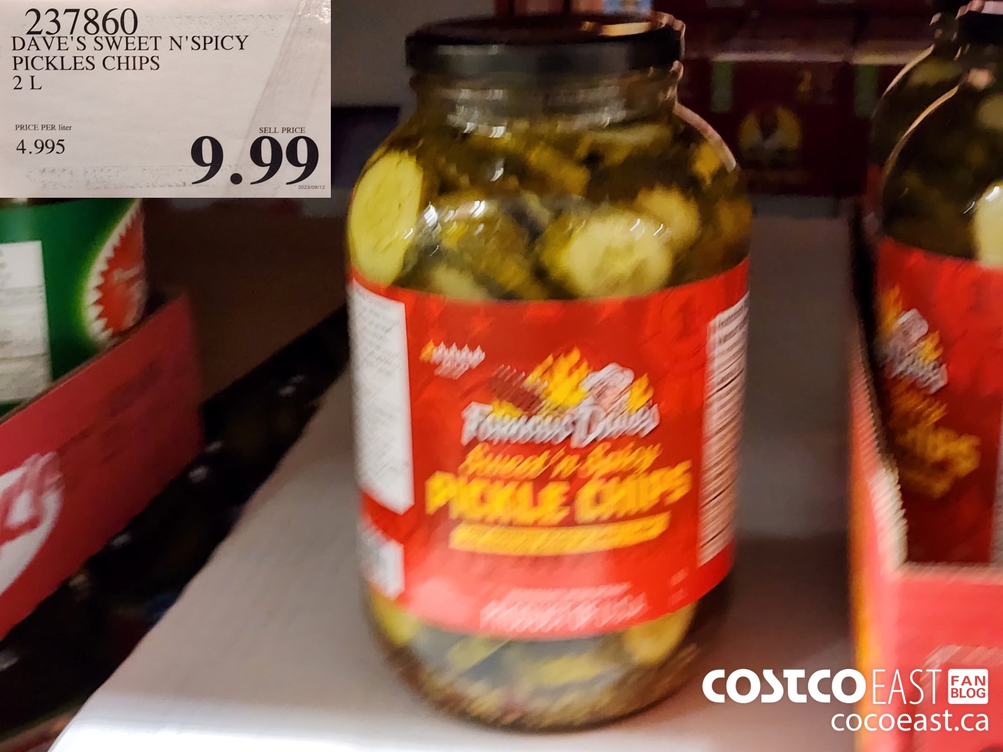 237860 DAVE'S SWEET N'SPICY PICKLES CHIPS 2 L $9.99