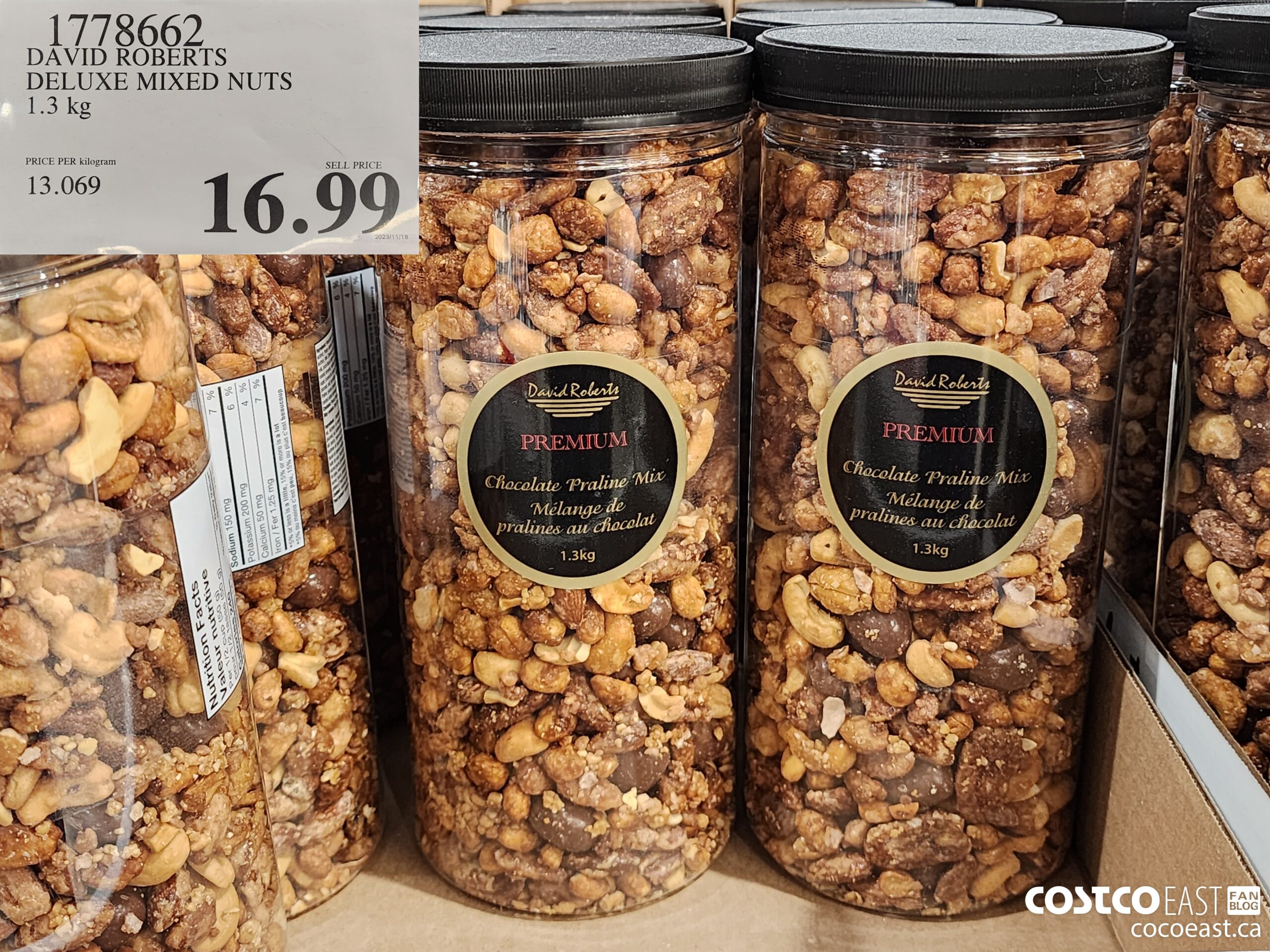 1778662 DAVID ROBERTS DELUXE MIXED NUTS 1.3 kg $16.99