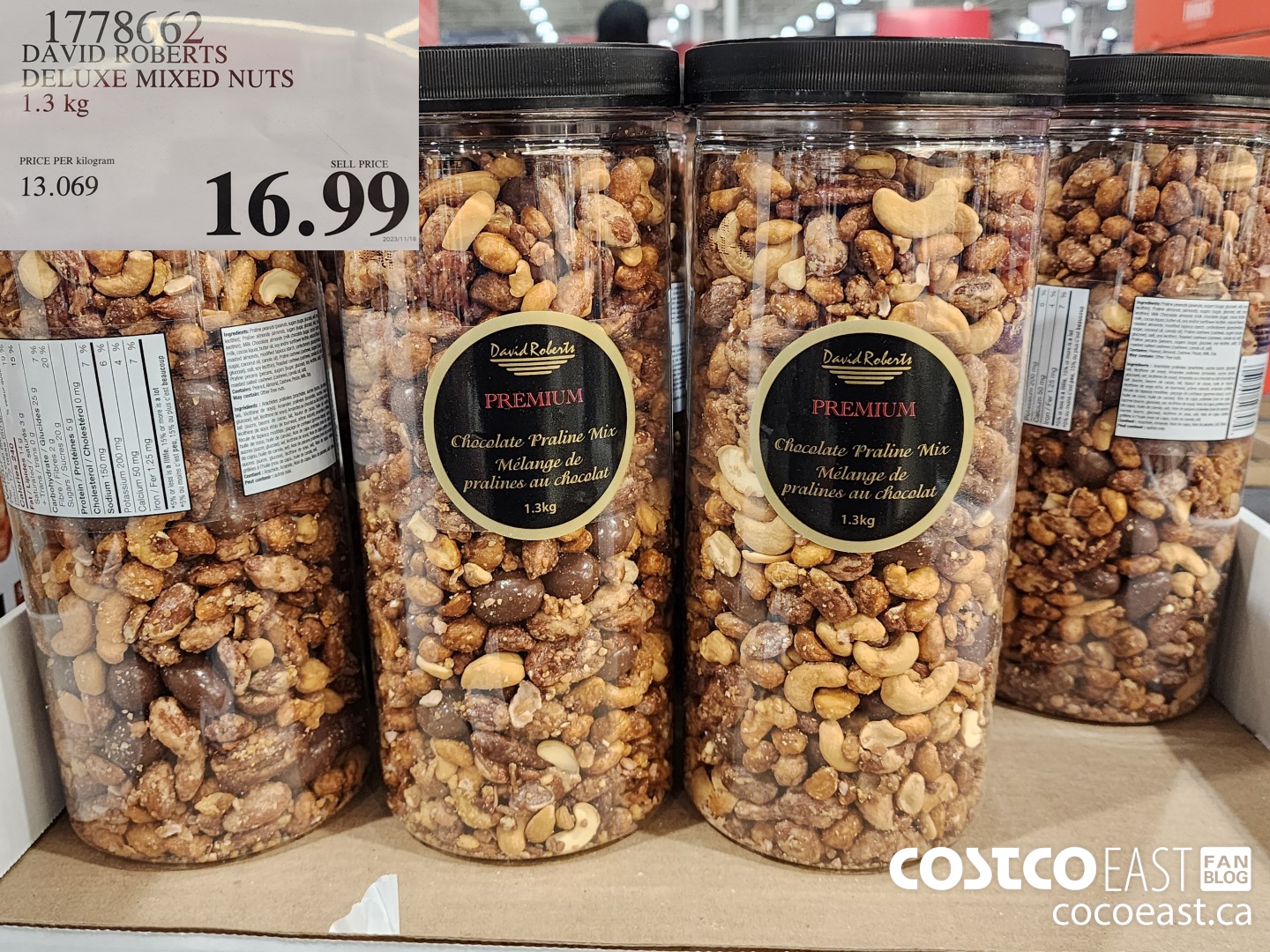1778662 DAVID ROBERTS DELUXE MIXED NUTS 1.3 kg $16.99