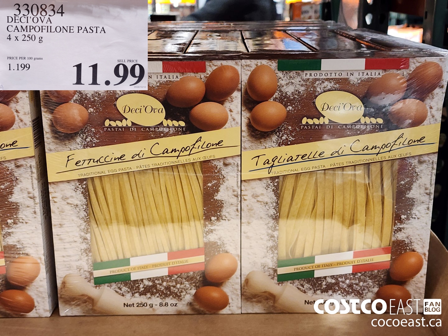 330834 DECI'OVA CAMPOFILONE PASTA 4 x 250 G $11.99