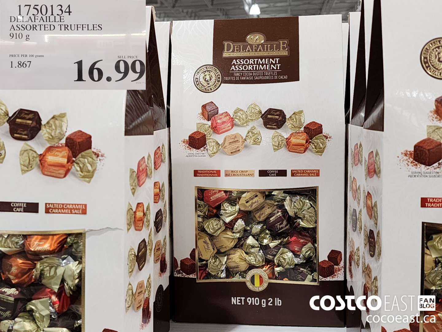 1750134 DELAFAILLE ASSORTED TRUFFLES 910 g $16.99