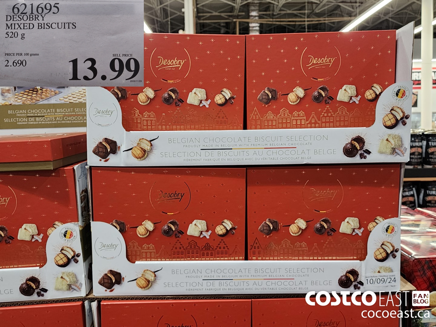 621695 DESOBRY MIXED BISCUIT 520 G $13.99