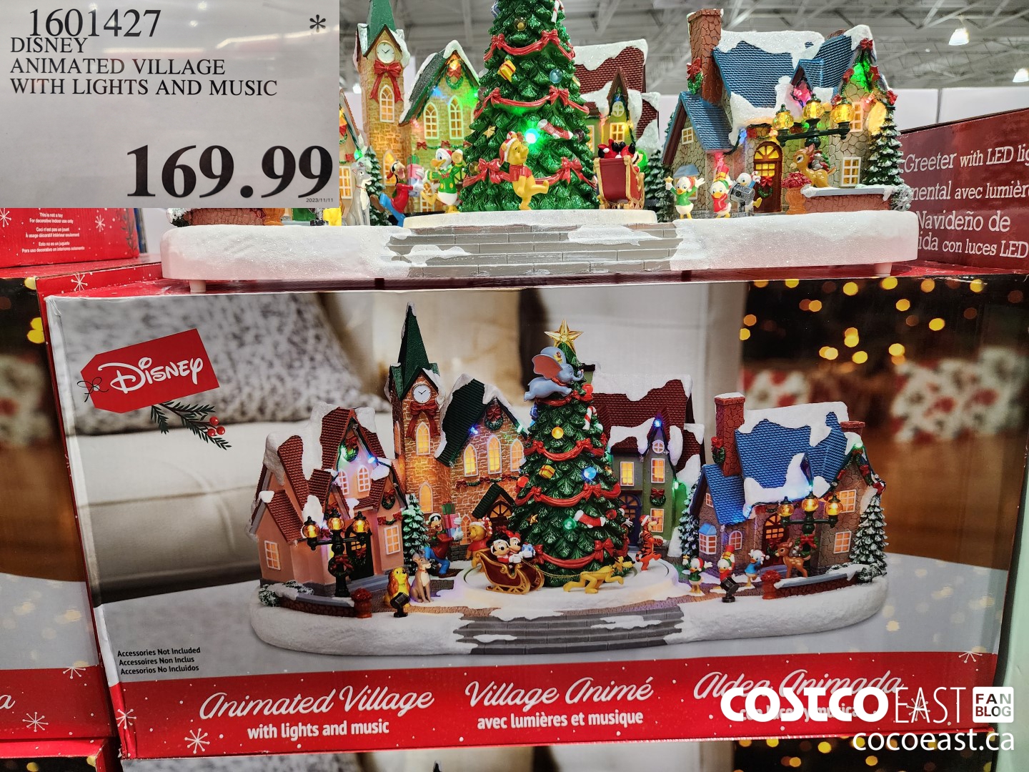 1601427 DISNEY ANIMATED VILLAGE WITH LIGHTS AND MUSIC $169.99