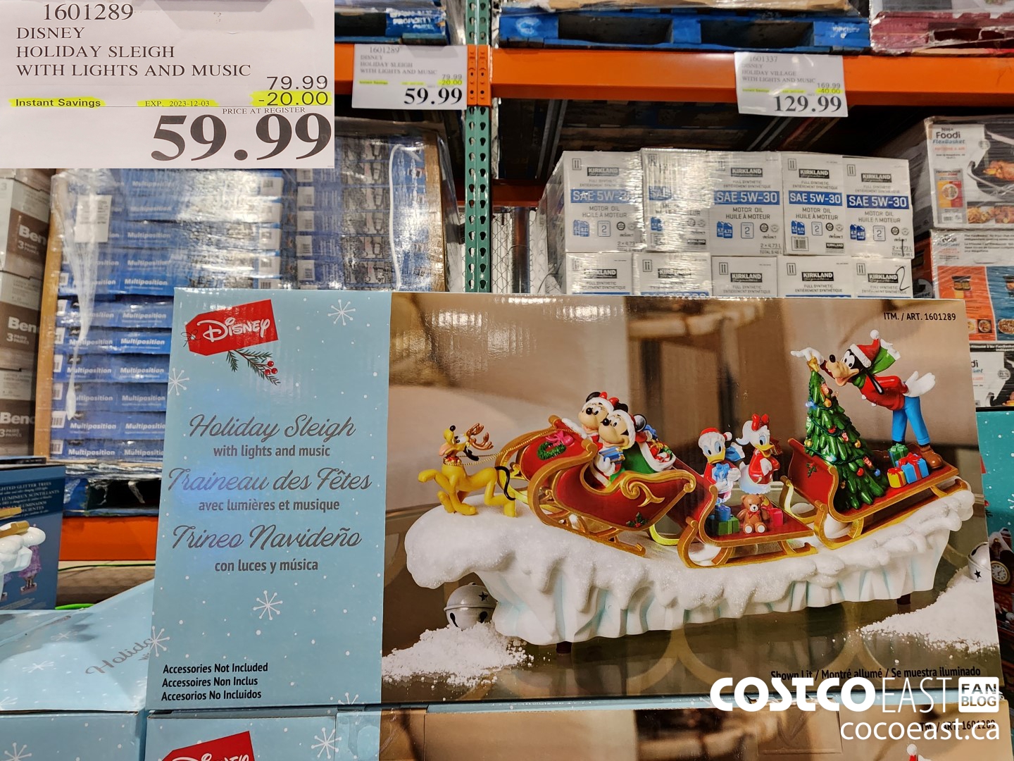 1601289 DISNEY HOLIDAY SLEIGH WITH LIGHTS AND MUSIC ($20.00 INSTANT SAVINGS EXPIRES ON 2023-12-03) $59.99
