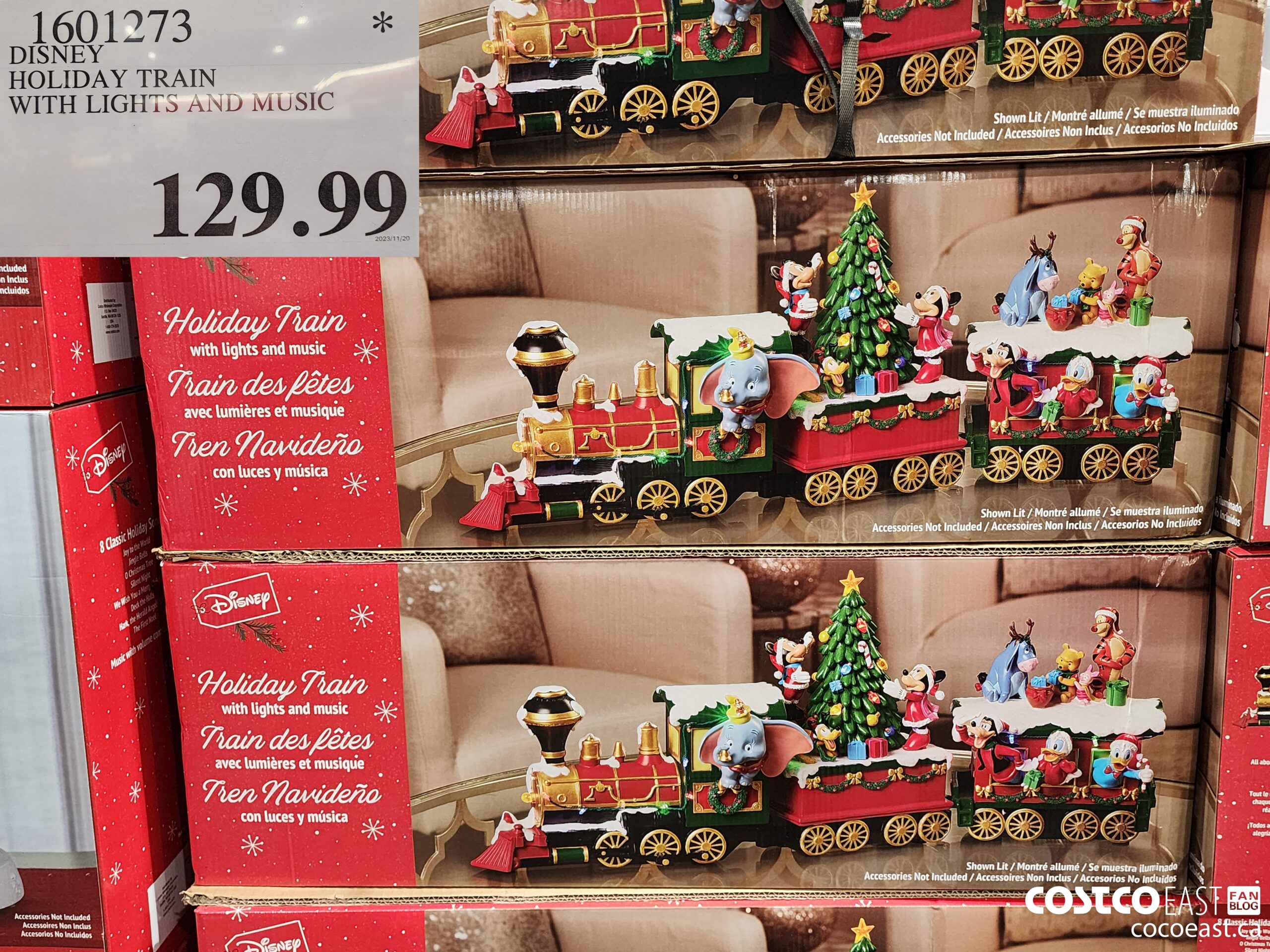 1601273 DISNEY HOLIDAY TRAIN WITH LIGHTS AND MUSIC $129.99