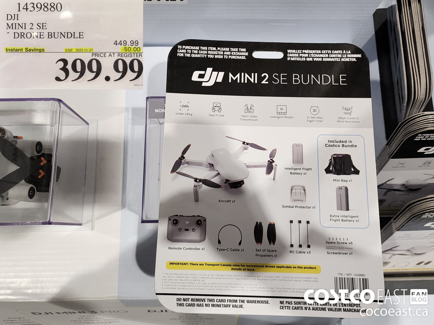 1439880 DJI MINI 2 SE DRONE BUNDLE ($50.00 INSTANT SAVINGS EXPIRES ON 2023-11-27) $399.99