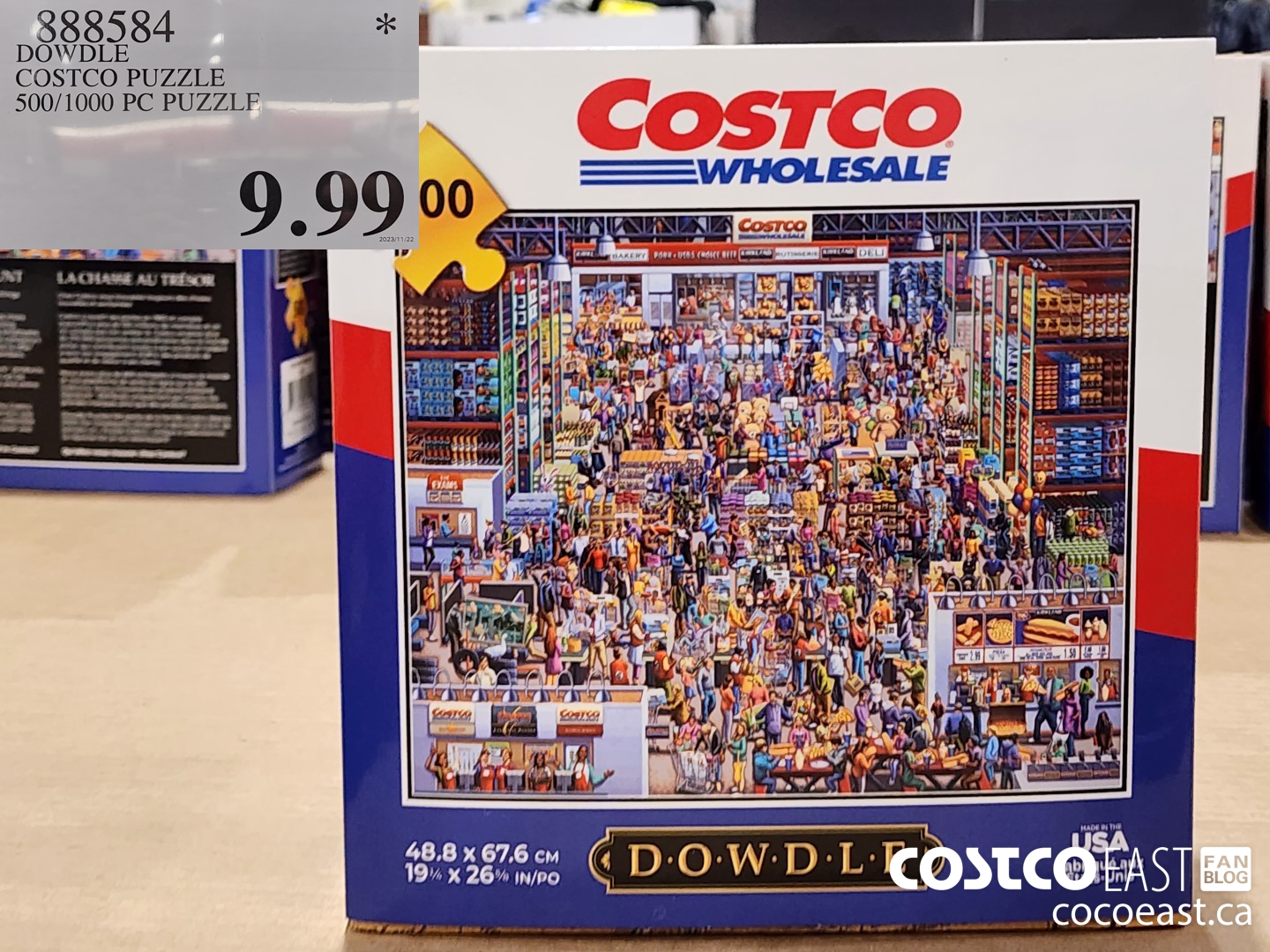 888584 DOWDLE COSTCO PUZZLE 500/1000 PIECES  $9.99