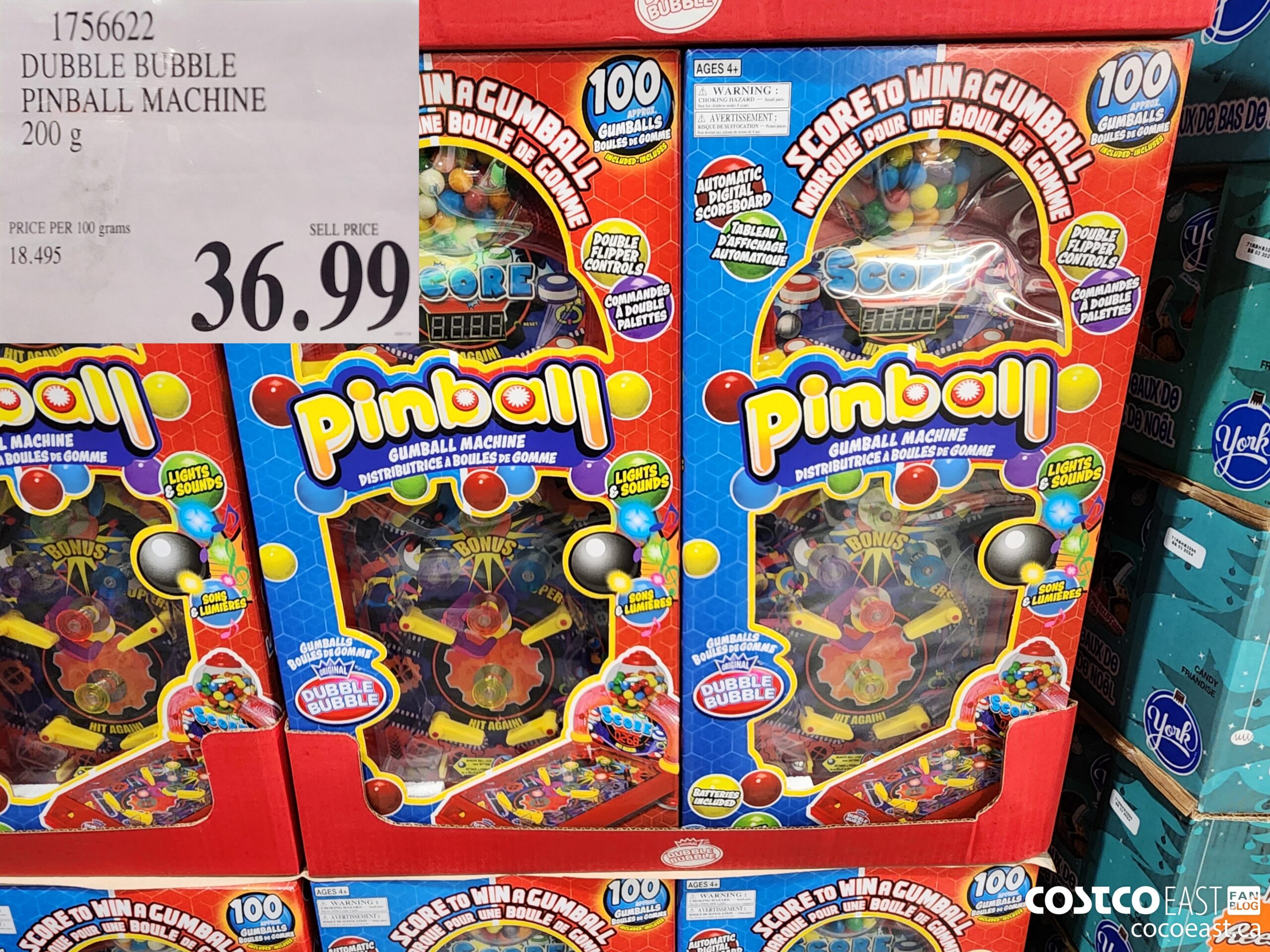 1756622 DUBBLE BUBBLE PINBALL MACHINE 200 g $36.99