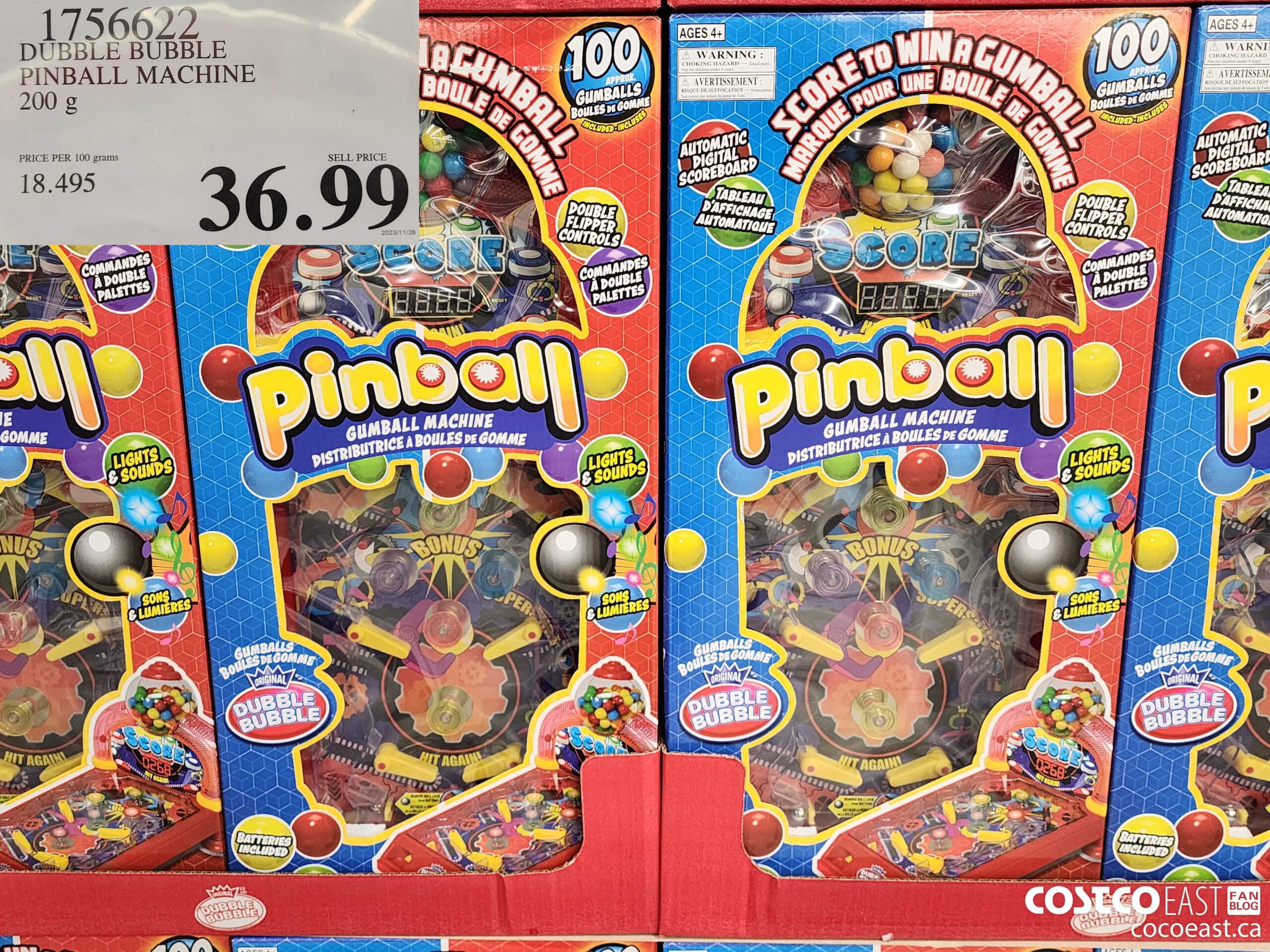 1756622 DUBBLE BUBBLE PINBALL MACHINE 200 g $36.99