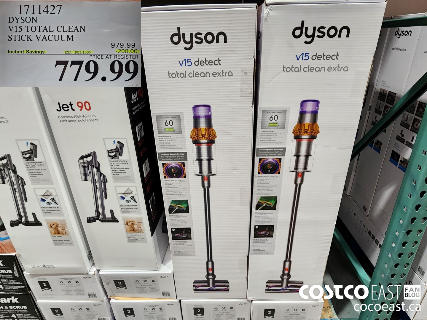 1711427 DYSON V15 TOTAL STICK VACUUM ($200.00 INSTANT SAVINGS EXPIRES ON 2023-11-30) $779.99