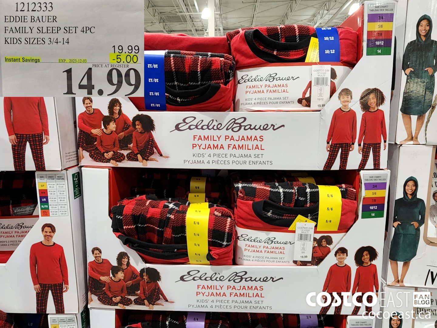 1212333 EDDIE BAUER FAMILY SLEEP SET 4PC KIDS SIZES 3/4-14 ($5.00 INSTANT SAVINGS EXPIRES ON 2023-12-03) $14.99