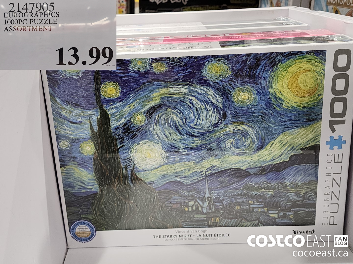 2147905 EUROGRAPHICS 1000PC PUZZLE ASSORTMENT $13.99