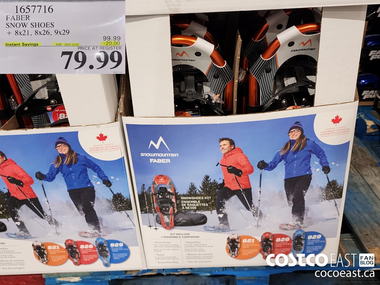 1657716 FABER SNOW SHOES 8x21, 8x26, 9X29 ($20.00 INSTANT SAVINGS EXPIRES ON 2023-12-03) $79.99