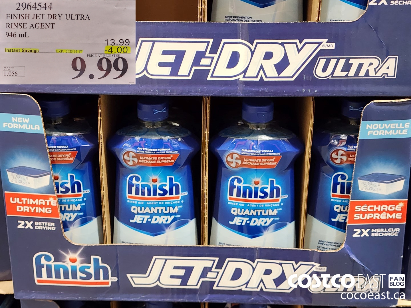 2964544 FINISH JET DRY ULTRA RINSE AGENT 946 ml ($4.00 INSTANT SAVINGS EXPIRES ON 2023-12-17) $9.99