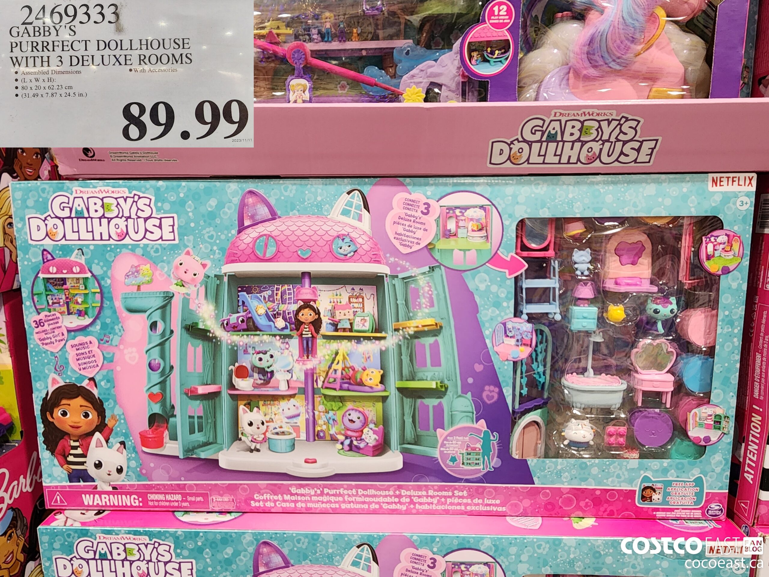 2469333 GABBY'S PURRFECT DOLLHOUSE WITH 3 DELUXE ROOMS $89.99