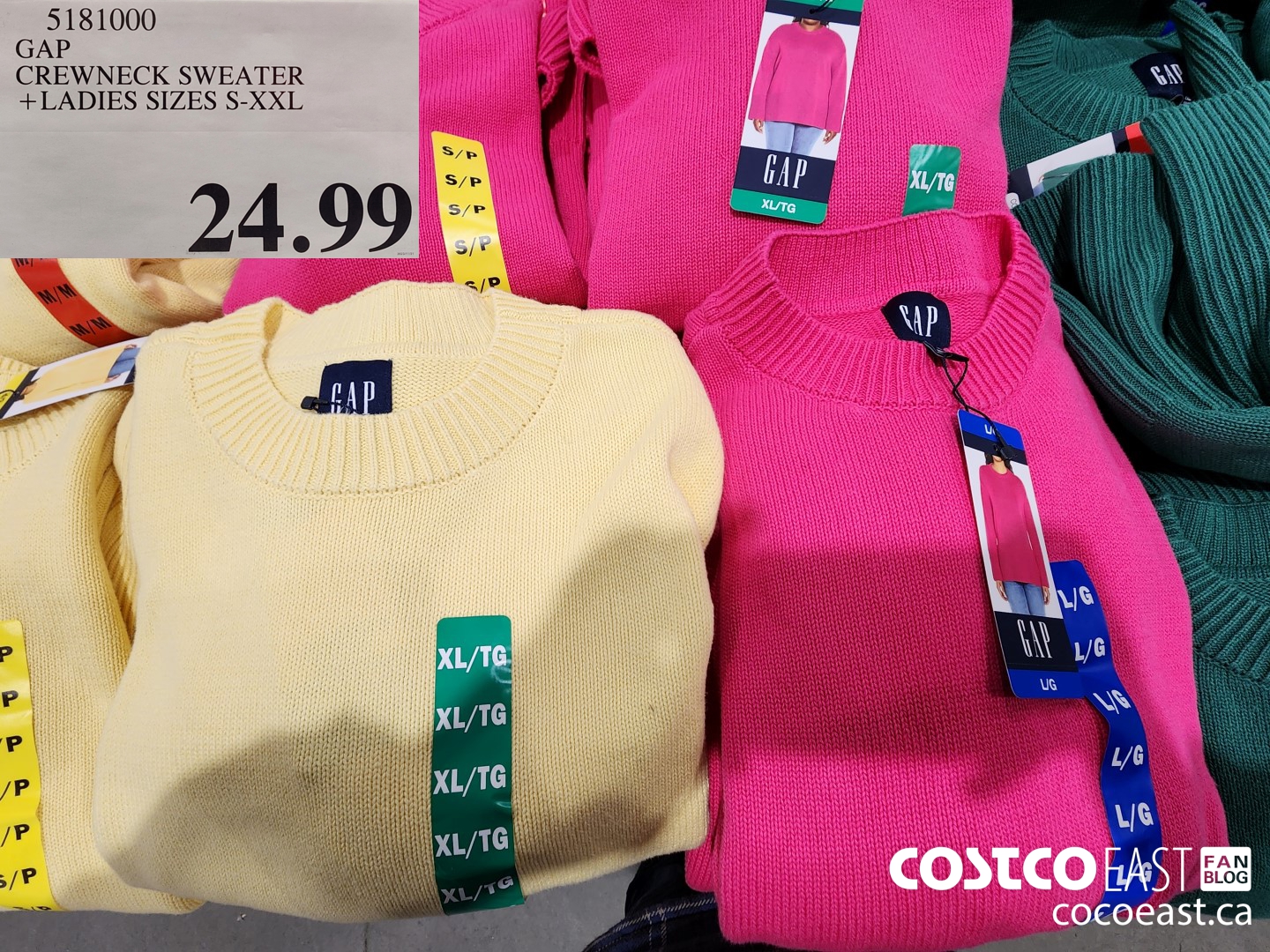 5181000 GAP CREWNECK SWEATER + LADIES SIZES S-XXL $24.99