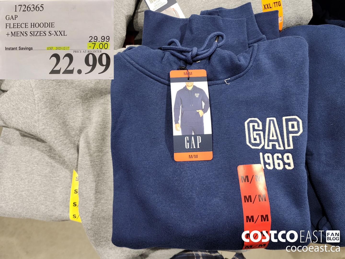 1726365 GAP FLEECE HOODIE +MENS SIZES S-XXL ($7.00 INSTANT SAVINGS EXPIRES ON 2023-12-17) $22.99