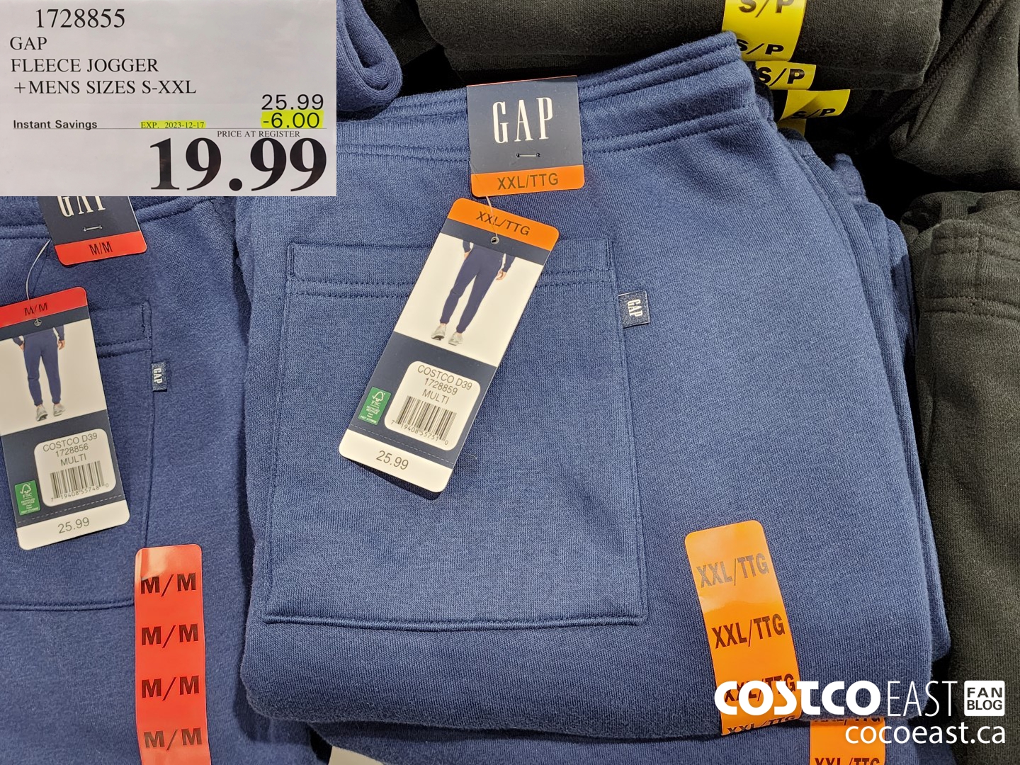 1728855 GAP FLEECE JOGGER +MENS SIZES S-XXL ($6.00 INSTANT SAVINGS EXPIRES ON 2023-12-17) $19.99