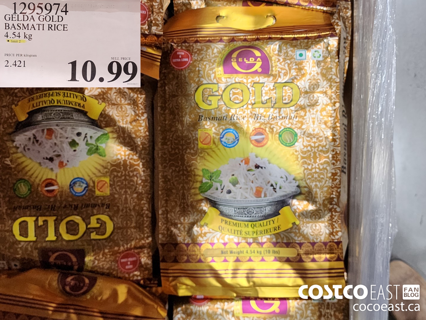 1295974 GELDA GOLD BASMATI RICE 4.54 kg $10.99