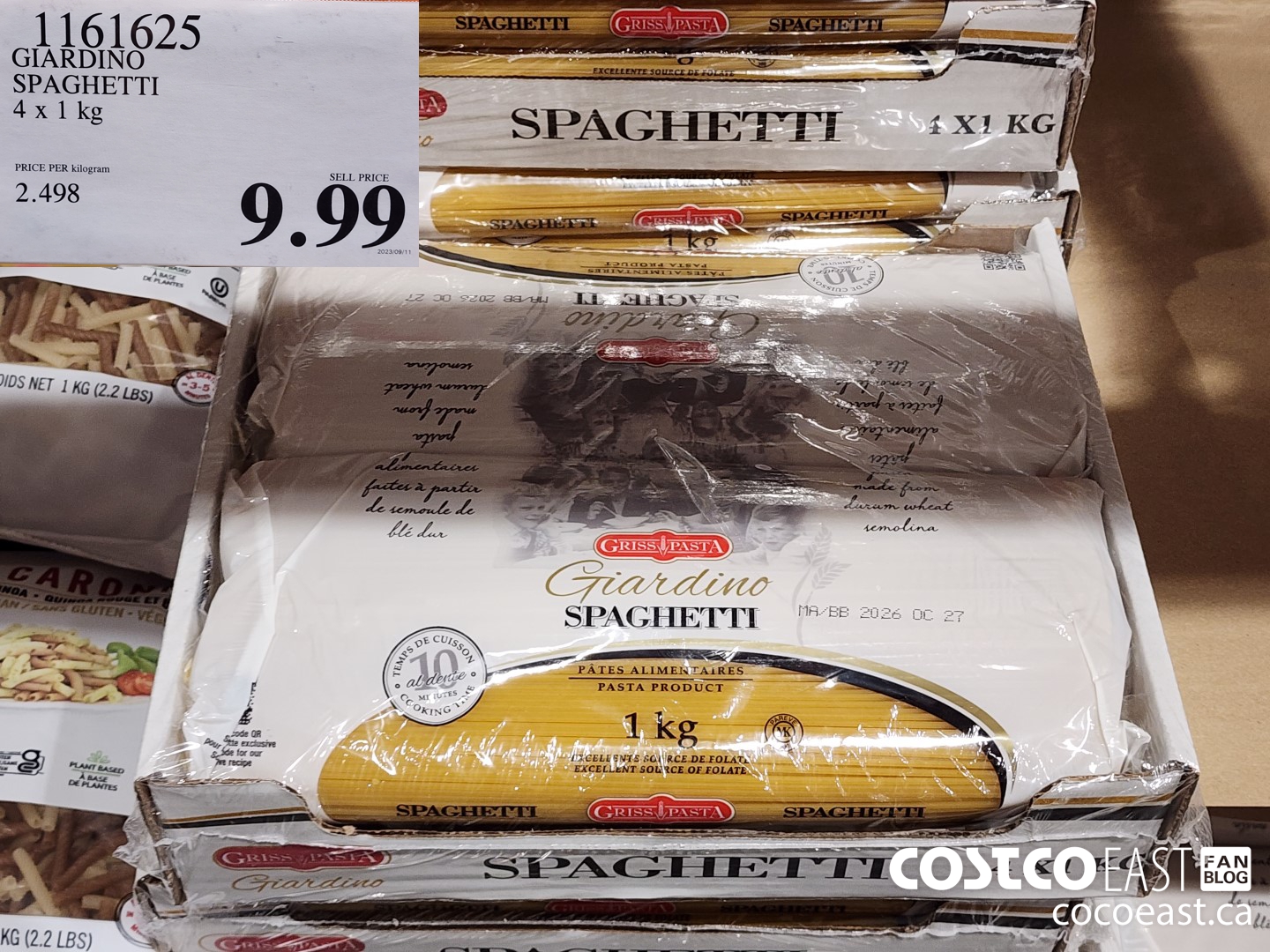 1161625 GIARDINO SPAGHETTI 4 X 1 KG $9.99