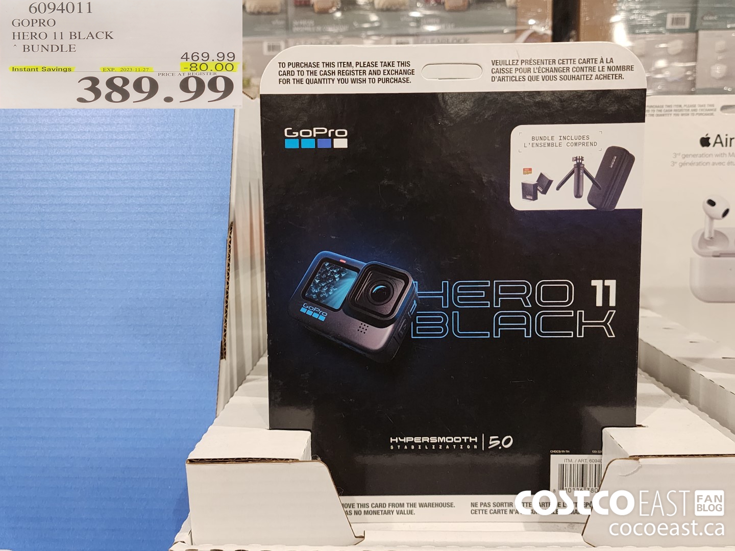 6094011 GOPRO HERO 11 BLACK ~ BUNDLE ($80.00 INSTANT SAVINGS EXPIRES ON 2023-11-27) $389.99