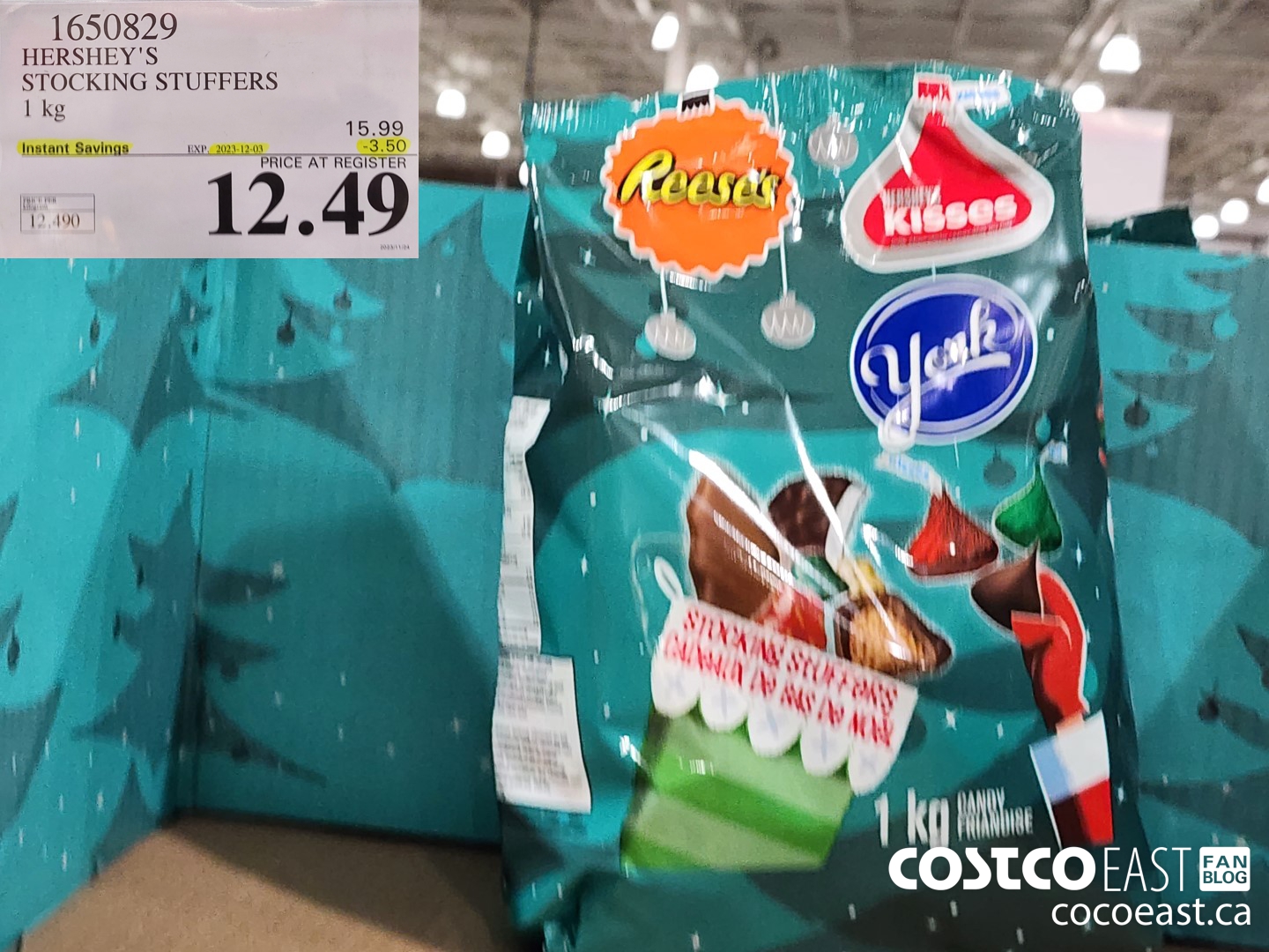 1650829 HERSHEY'S STOCKING STUFFERS 1 kg ($3.50 INSTANT SAVINGS EXPIRES ON 2023-12-03) $12.49