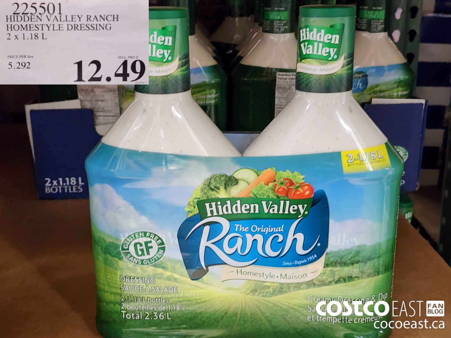 225501 HIDDEN VALLEY RANCH HOMESTYLE DRESSING 2 X 1.18 L $12.49