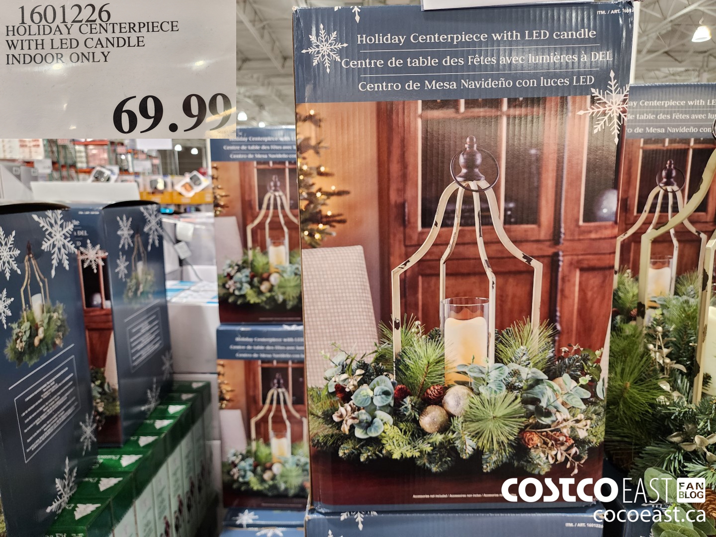 1601226 HOLIDAY CENTERPIECE WITH LED CANDLE INDOOR ONLY $69.99