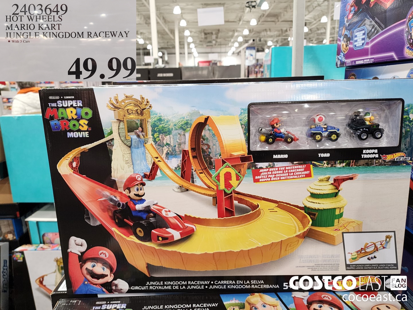 2403649 HOT WHEELS MARIO KART JUNGLE KINGDOM RACEWAY $49.99
