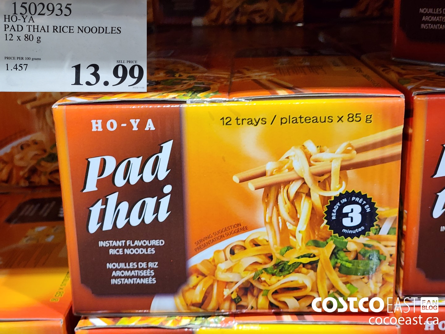 1502935 HO-YA PAD THAI RICE NOODLES 12 x 80 g $13.99
