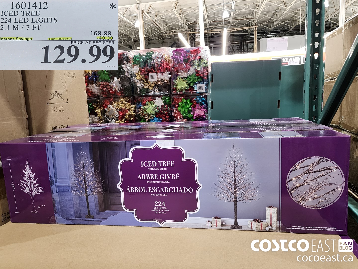 1601412 ICED TREE 224 LED LIGHTS 2.1 M / 7FT ($40.00 INSTANT SAVINGS EXPIRES ON 2023-12-03) $129.99