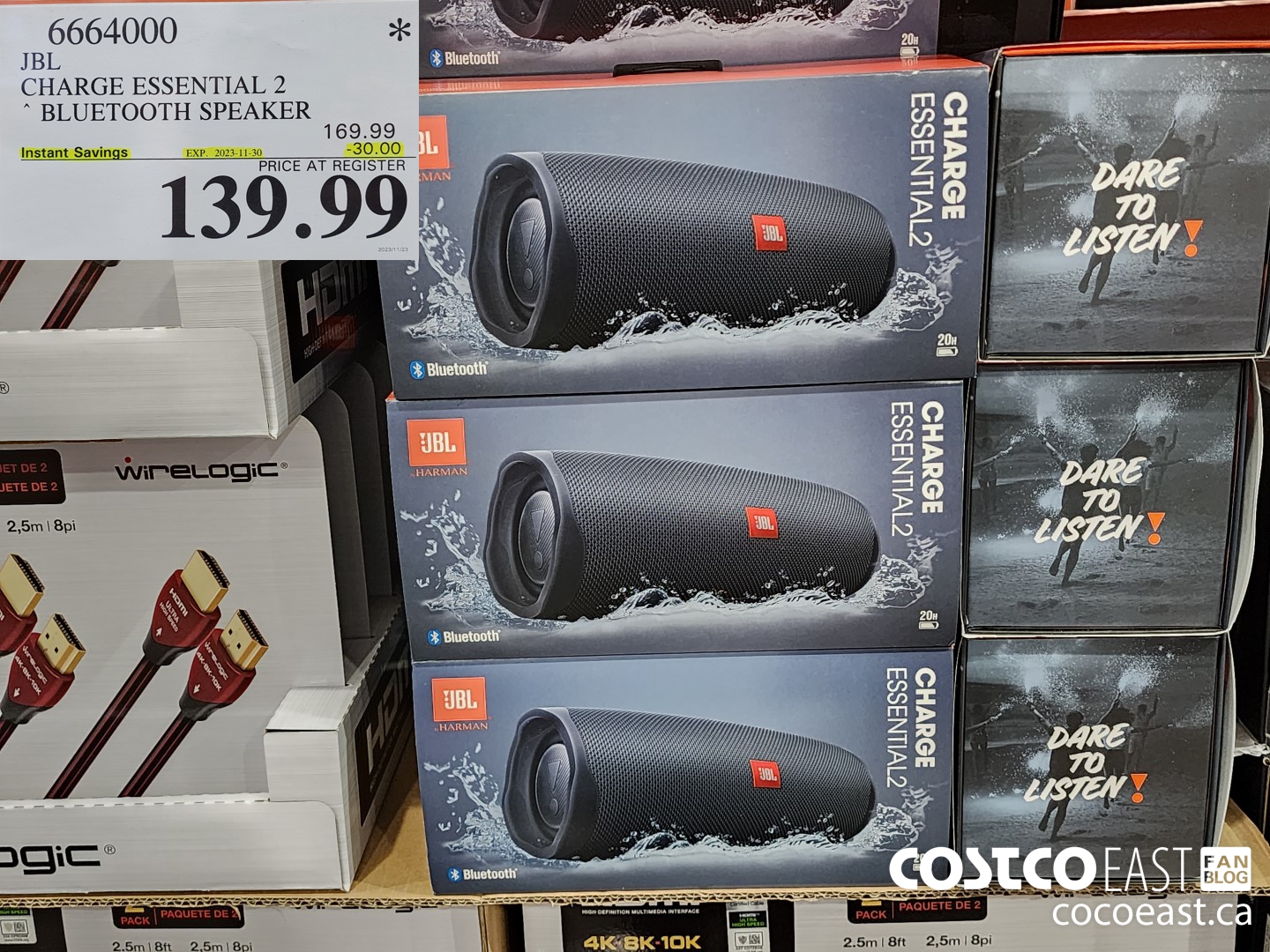 6664000 JBL CHARGE ESSENTIAL 2 BLUETOOTH SPEAKER ($30.00 INSTANT SAVINGS EXPIRES ON 2023-11-30) $139.99