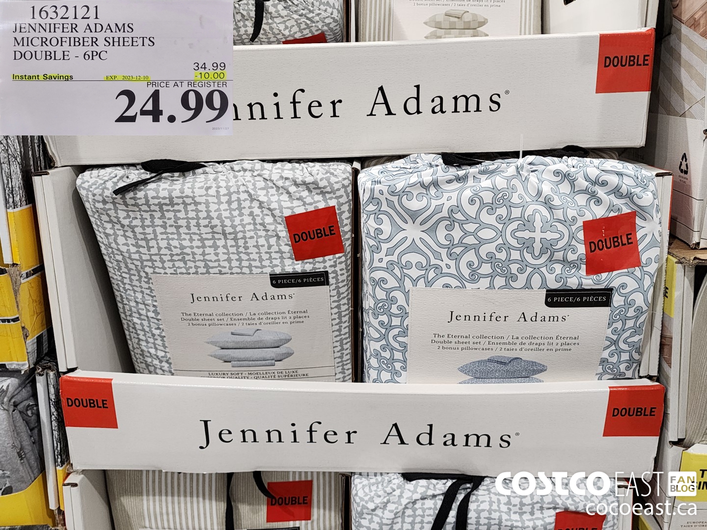 1632121 JENNIFER ADAMS MICROFIBER SHEETS DOUBLE - 6PC ($10.00 INSTANT SAVINGS EXPIRES ON 2023-12-10) $24.99