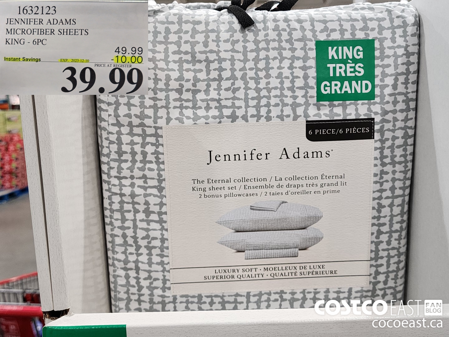 1632123 JENNIFER ADAMS MICROFIBER SHEETS KING - 6PC ($10.00 INSTANT SAVINGS EXPIRES ON 2023-12-10) $39.99