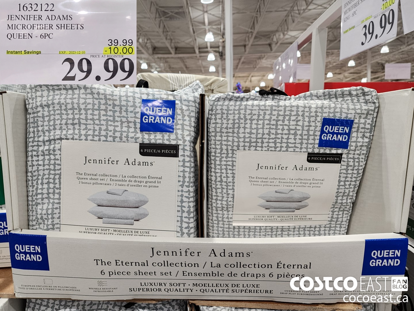 1632122 JENNIFER ADAMS MICROFIBER SHEETS QUEEN - 6 PC ($10.00 INSTANT SAVINGS EXPIRES ON 2023-12-10) $29.99