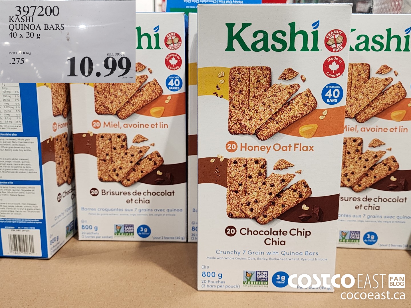397200 KASHI QUINOA BARS 40 x 20 G $10.99