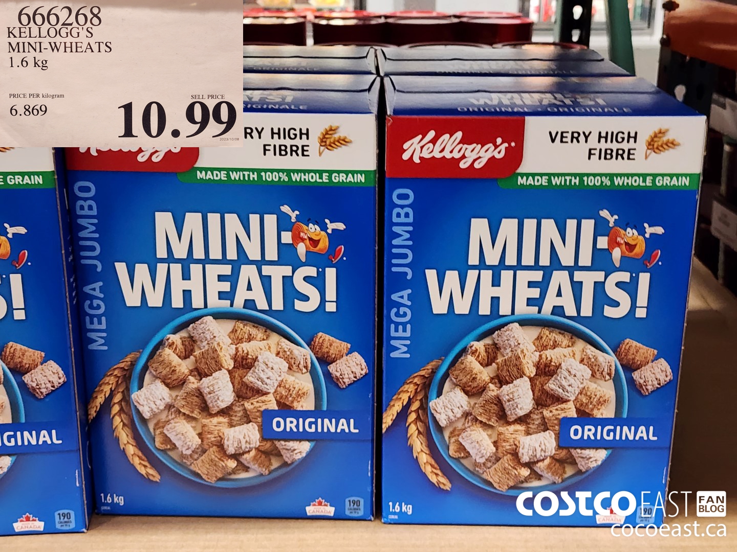 666268 KELLOGG'S MINI-WHEATS 1.6 KG $10.99