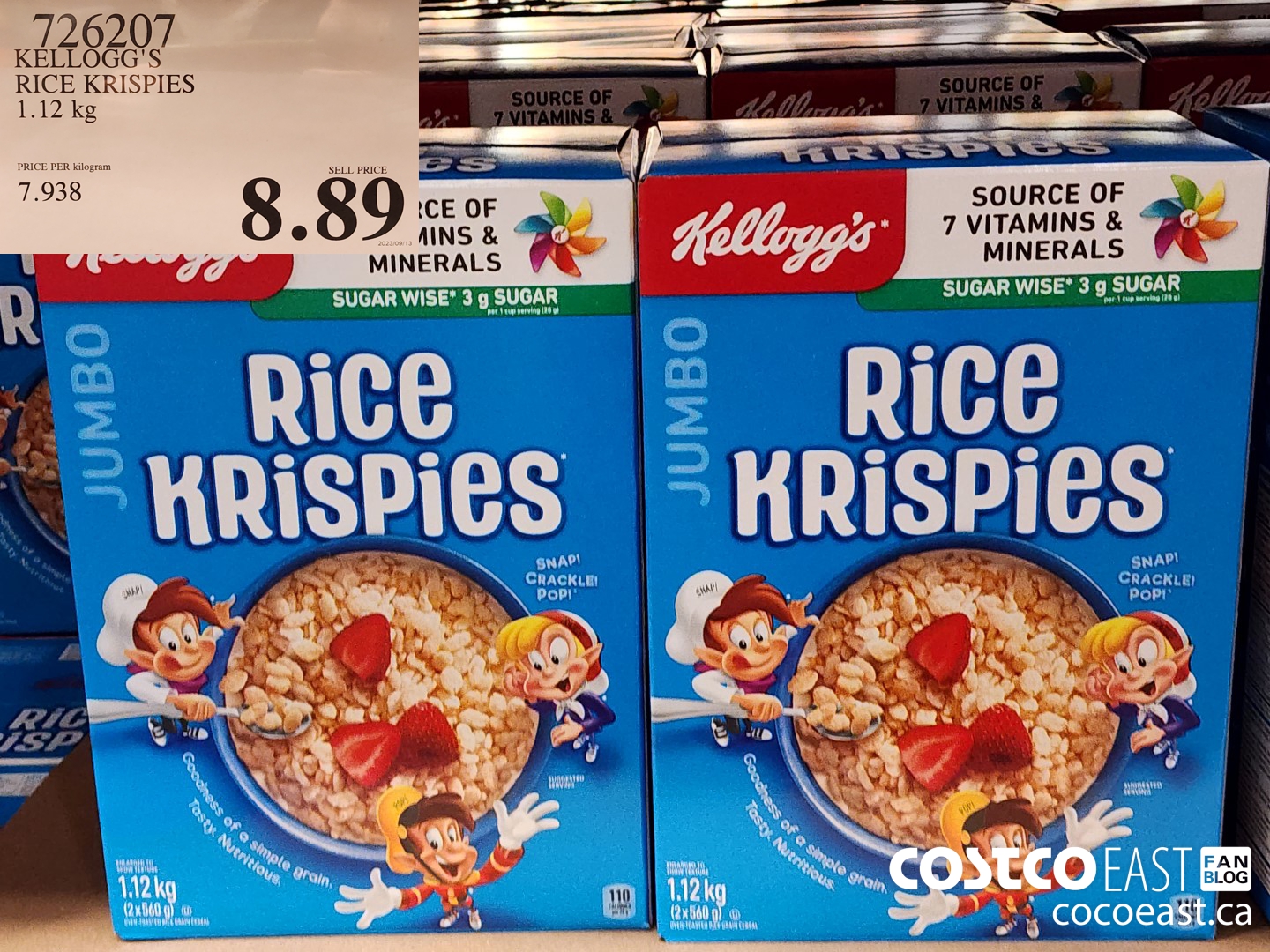 726207 KELLOGG'S RICE KRISPIES 1.12 kg $8.89