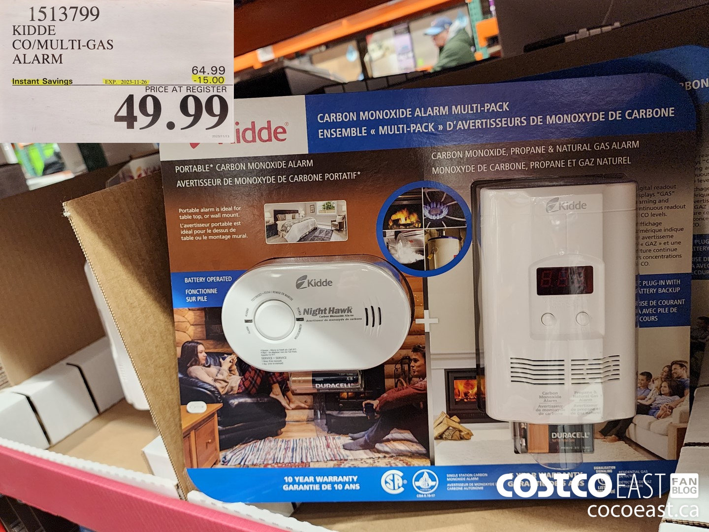 1513799 KIDDE CO/MULTI-GAS ALARM ($15.00 INSTANT SAVINGS EXPIRES ON 2023-11-26) $49.99