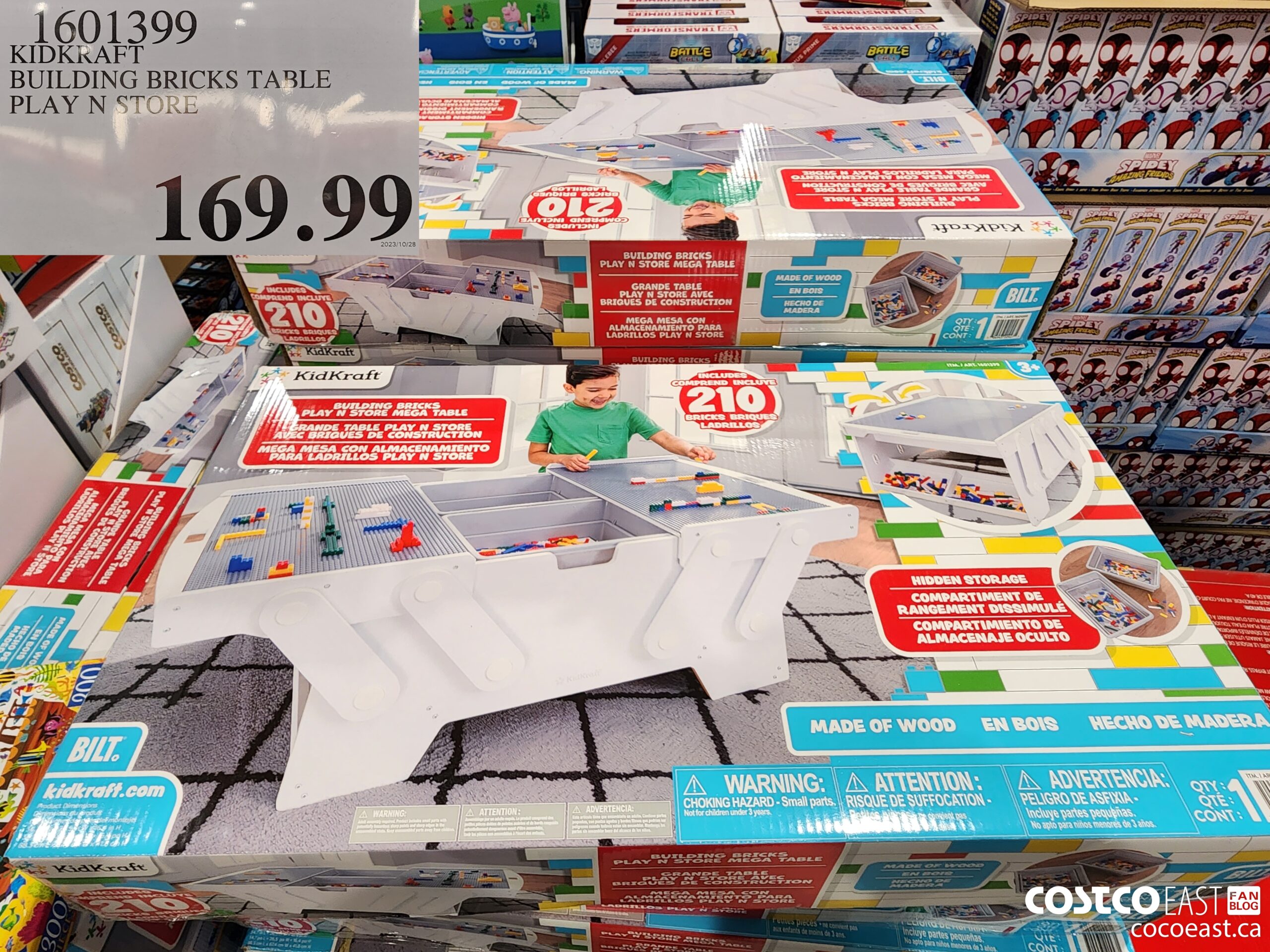 1601399 KIDKRAFT BUILDING BRICKS TABLE PLAY N STORE $169.99