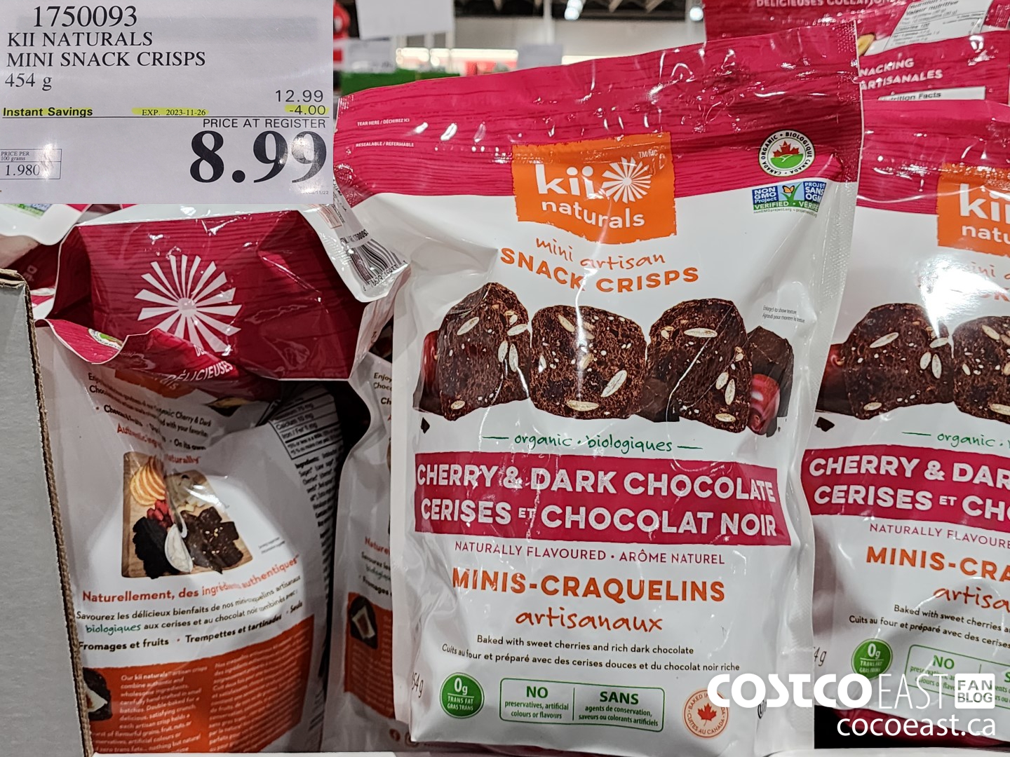 1750093 KII NATURALS MINI SNACK CRISPS 454 g ($4.00 INSTANT SAVINGS EXPIRES ON 2023-11-26) $8.99