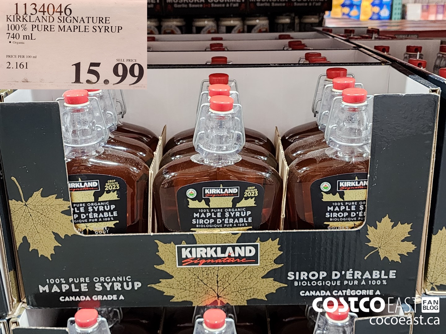 1134046 KIRKLAND SIGNATURE 100% PURE MAPLE SYRUP 740 mL $15.99