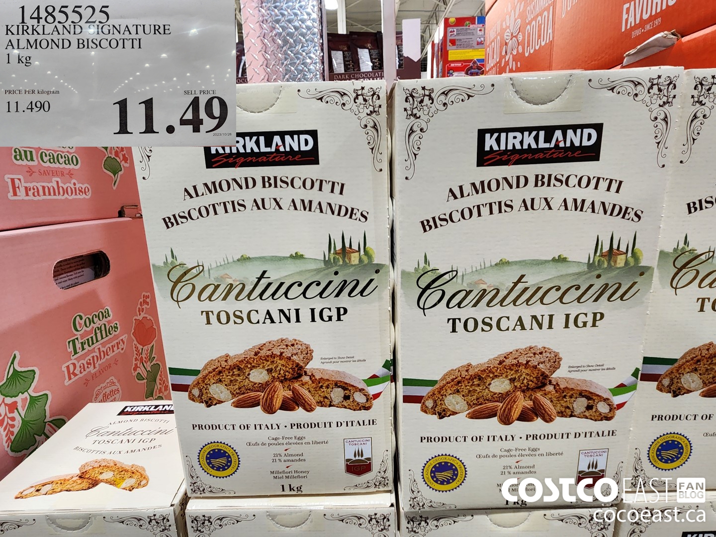 1485525 KIRKLAND SIGNATURE ALMOND BISCOTTI 1 KG $11.49