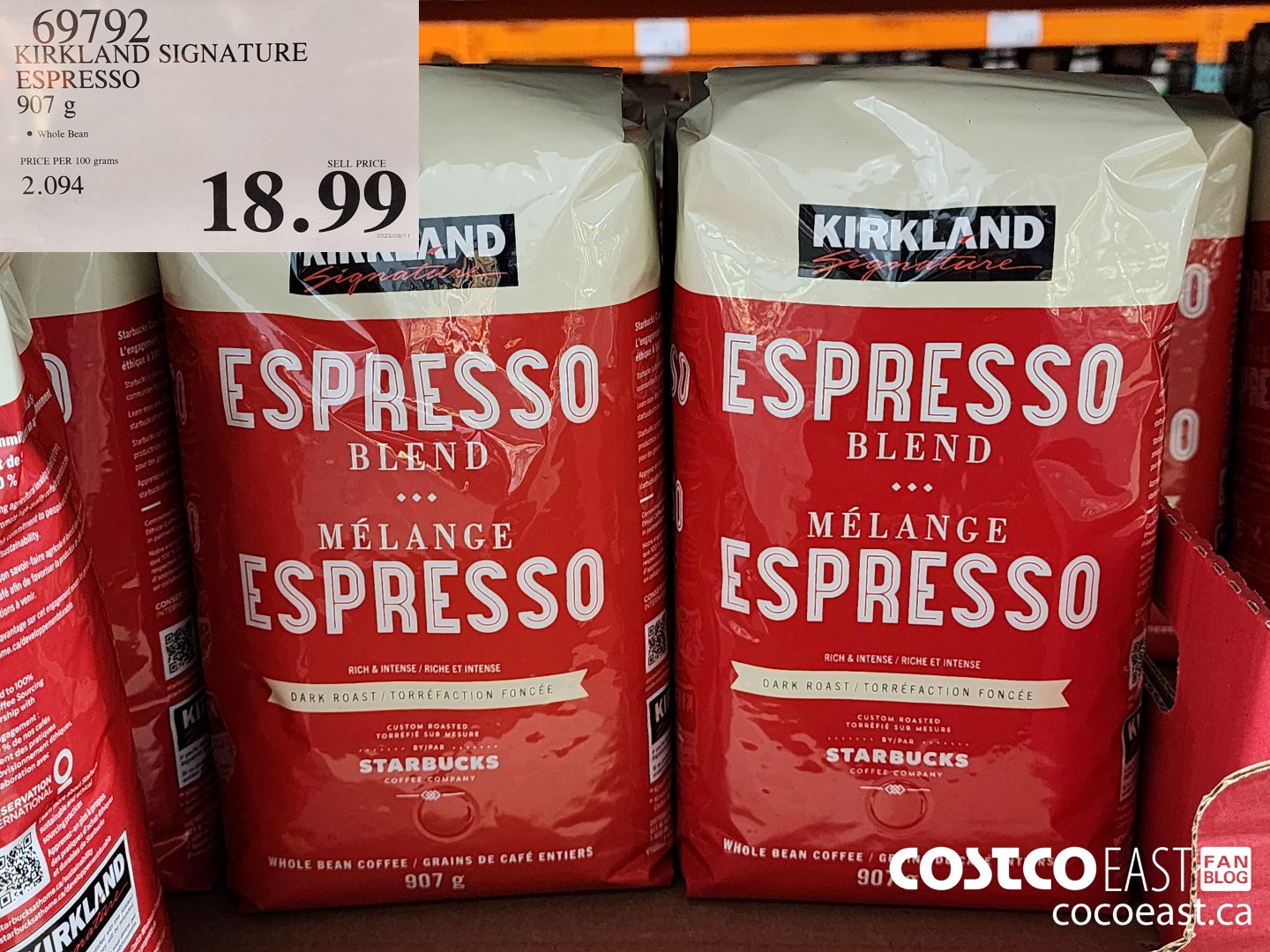 Kirkland Signature Decaffeinated Coffee, Dark Roast, 3 lbs, 1.3kg