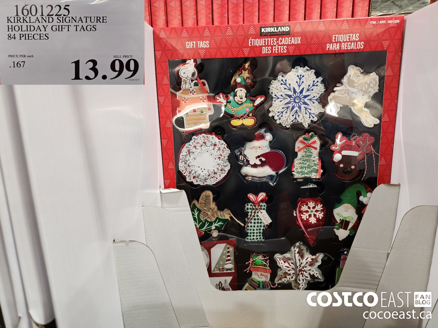 1601225 KIRKLAND SIGNATURE HOLIDAY GIFT TAGS 84 PIECES $13.99