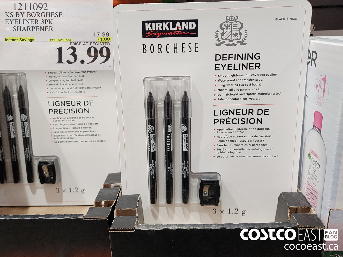 1211092 KS BY BORGHESE EYELINER 3PK + SHARPENER ($4.00 INSTANT SAVINGS EXPIRES ON 2023-12-10) $13.99