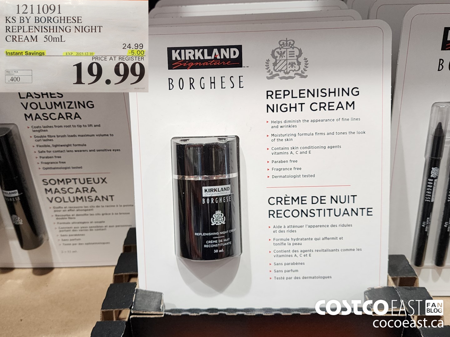 1211091 KS BY BORGHESE REPLENISHING NIGHT CREAM 50ML ($5.00 INSTANT SAVINGS EXPIRES ON 2023-12-10) $19.99