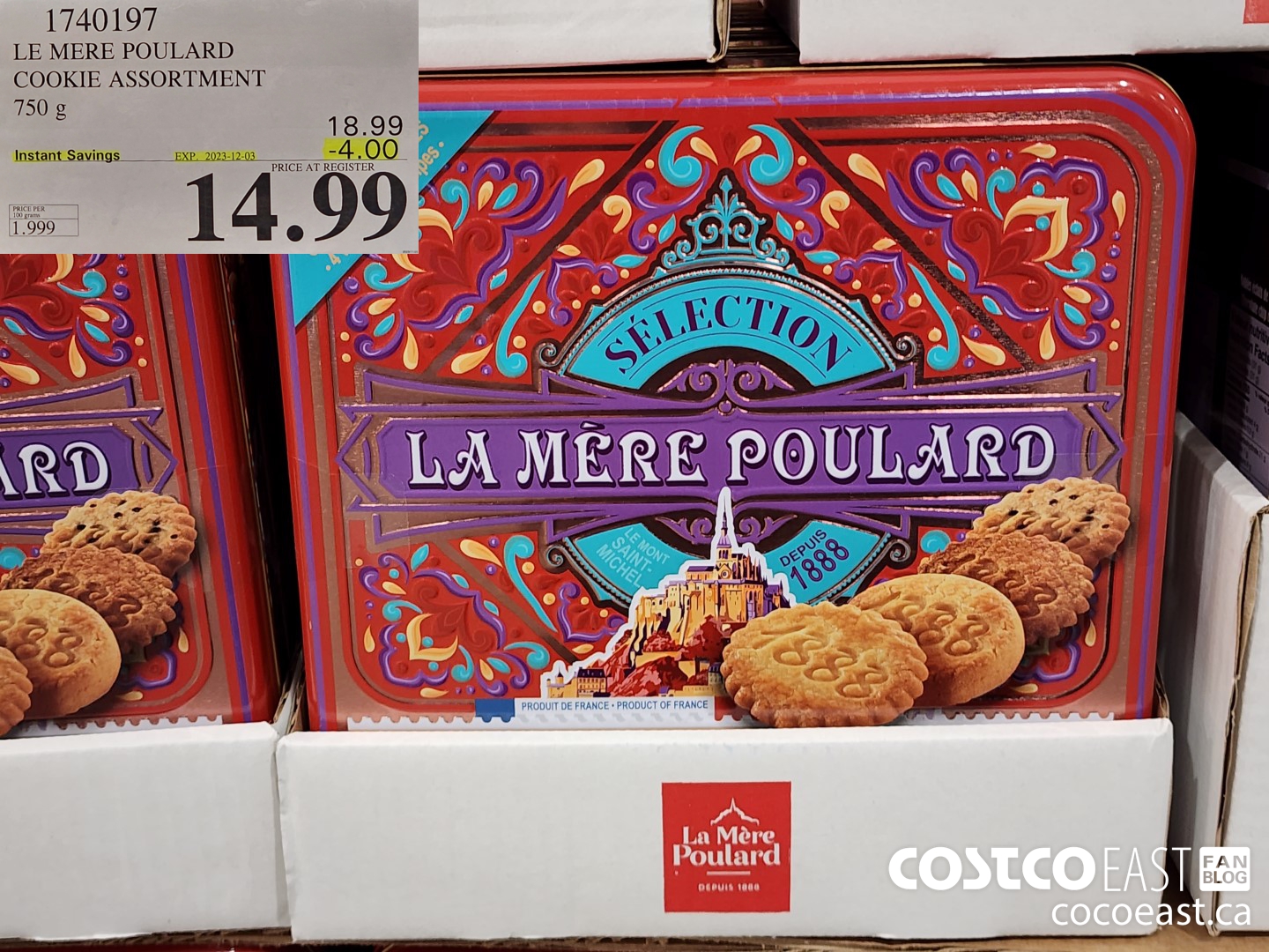 1740197 LE MERE POULARD COOKIE ASSORTMENT 750 G ($4.00 INSTANT SAVINGS EXPIRES ON 2023-12-03) $14.99