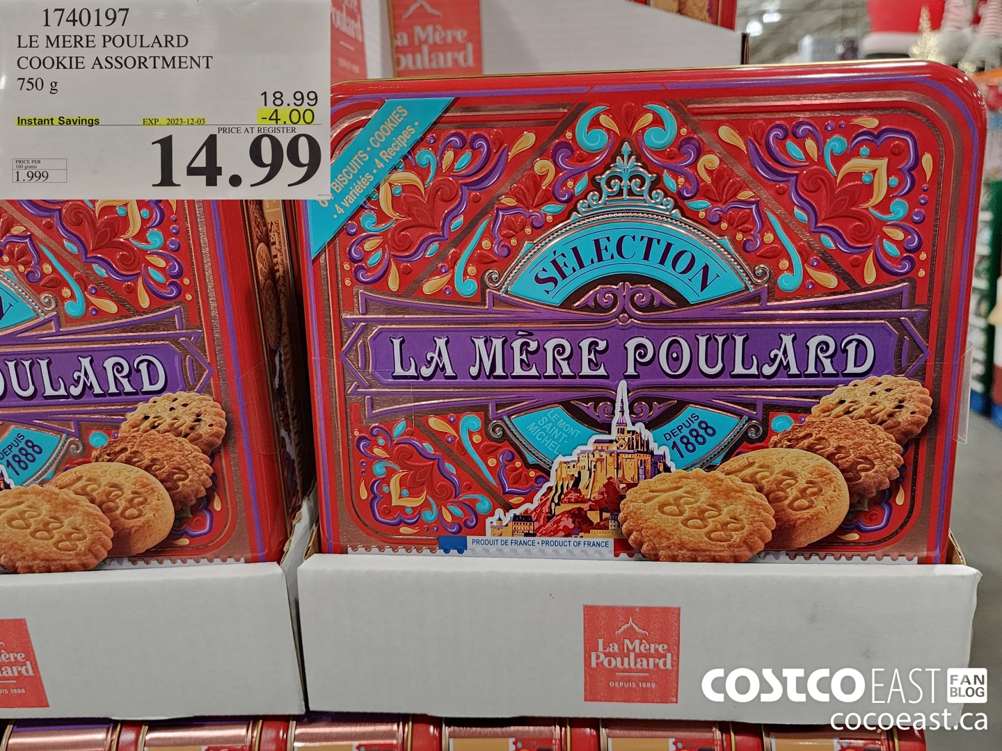 1740197 LE MERE POULARD COOKIE ASSORTMENT 750 G ($4.00 INSTANT SAVINGS EXPIRES ON 2023-12-03) $14.99